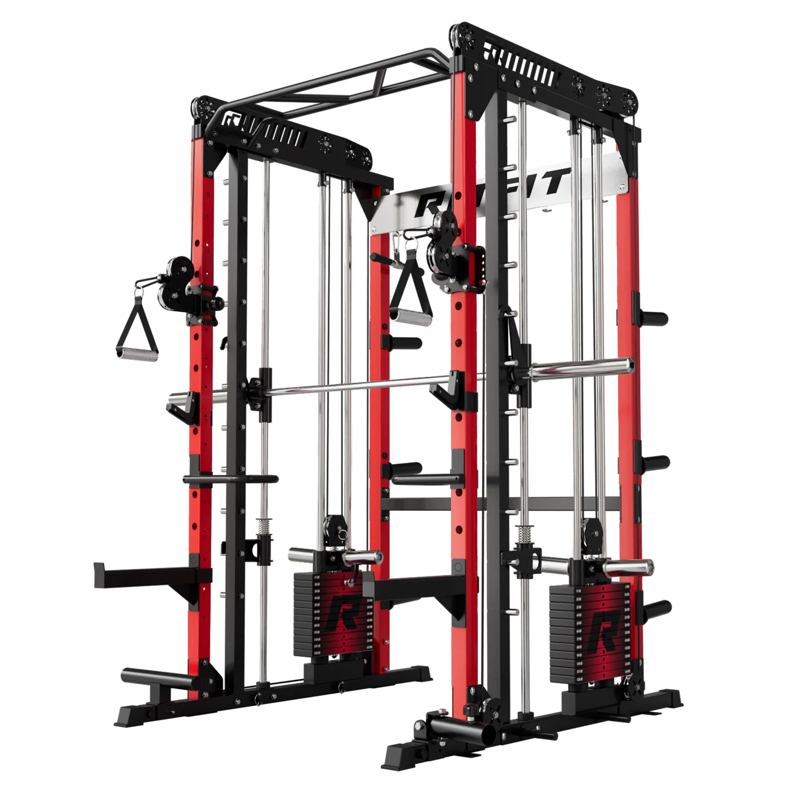 RitFit M1 PRO Multi-Functional Smith Machine with Cable Crossover System and Squat Rack for Home Gym - Image 24