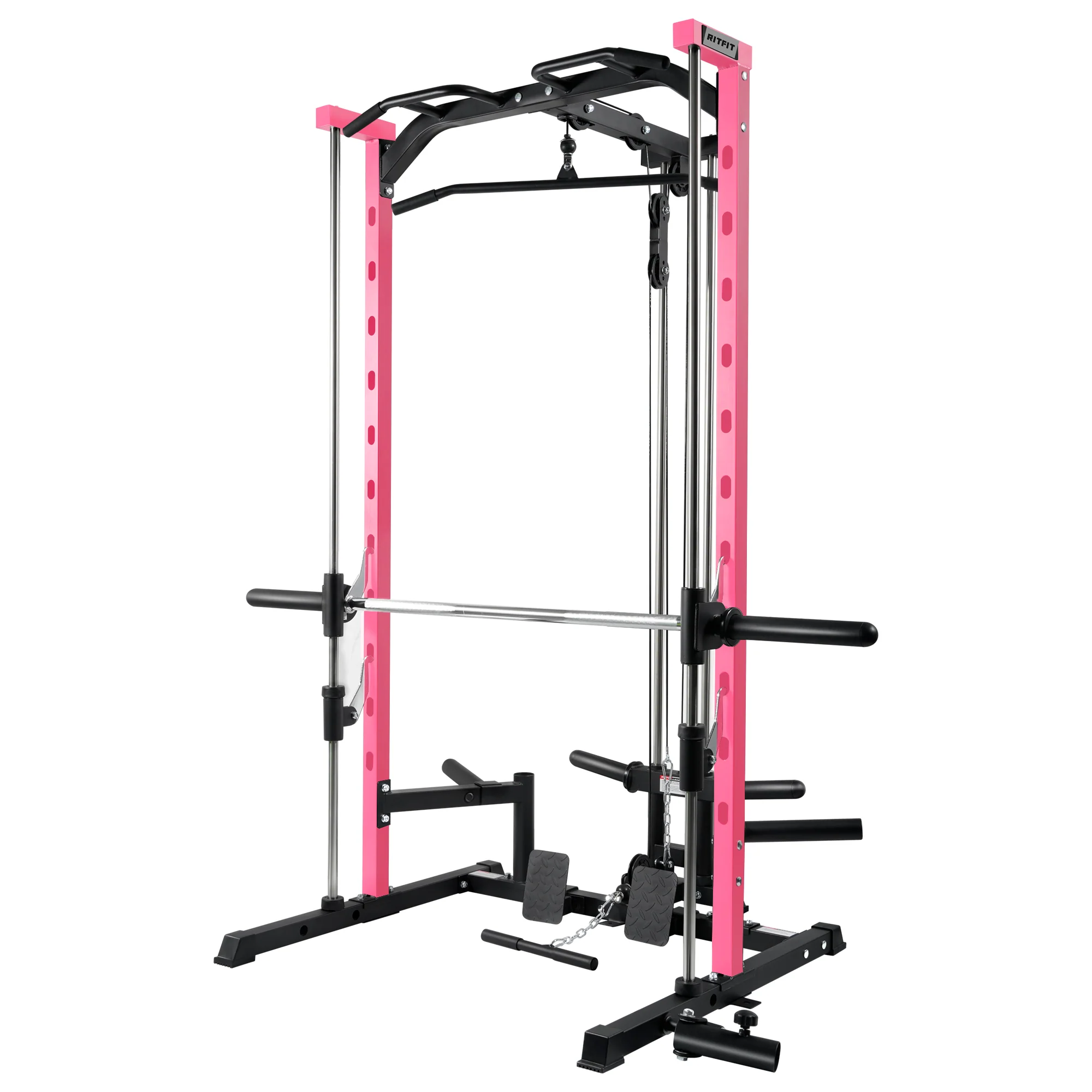 RitFit PSR05 2.0 Multifunctional Smith Machine Power Rack with LAT-Pull Down System - Image 14