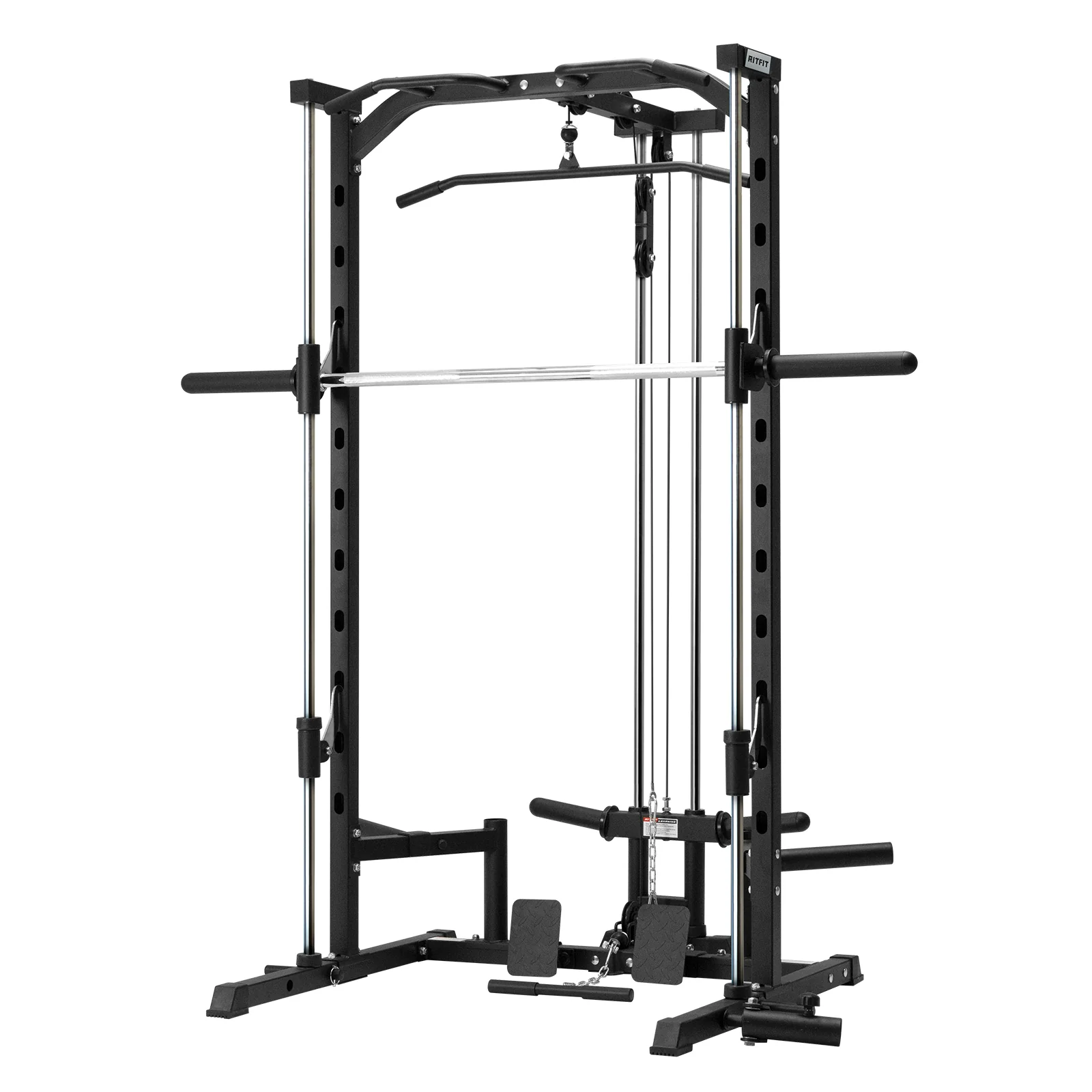 RitFit PSR05 2.0 Multifunctional Smith Machine Power Rack with LAT-Pull Down System - Image 3
