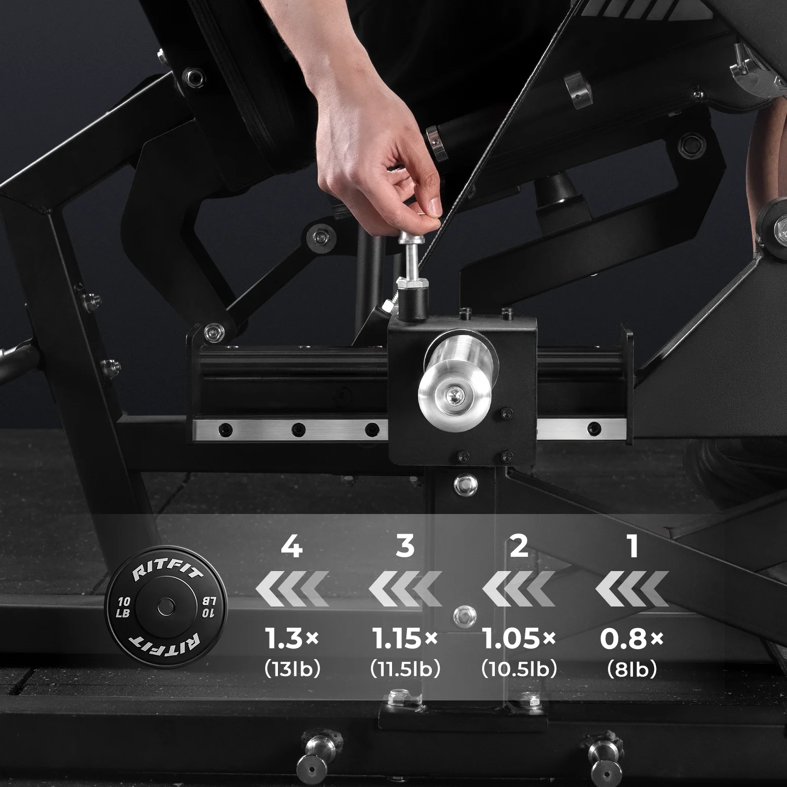 RitFit Mustang PRO Leg Extension Curl Machine - Image 3
