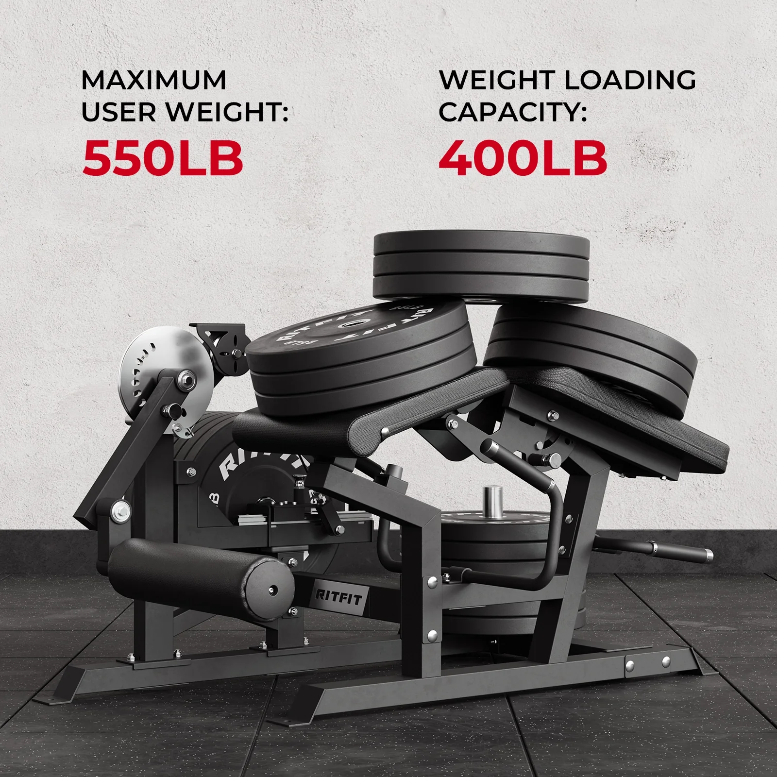RitFit Mustang PRO Leg Extension Curl Machine - Image 4