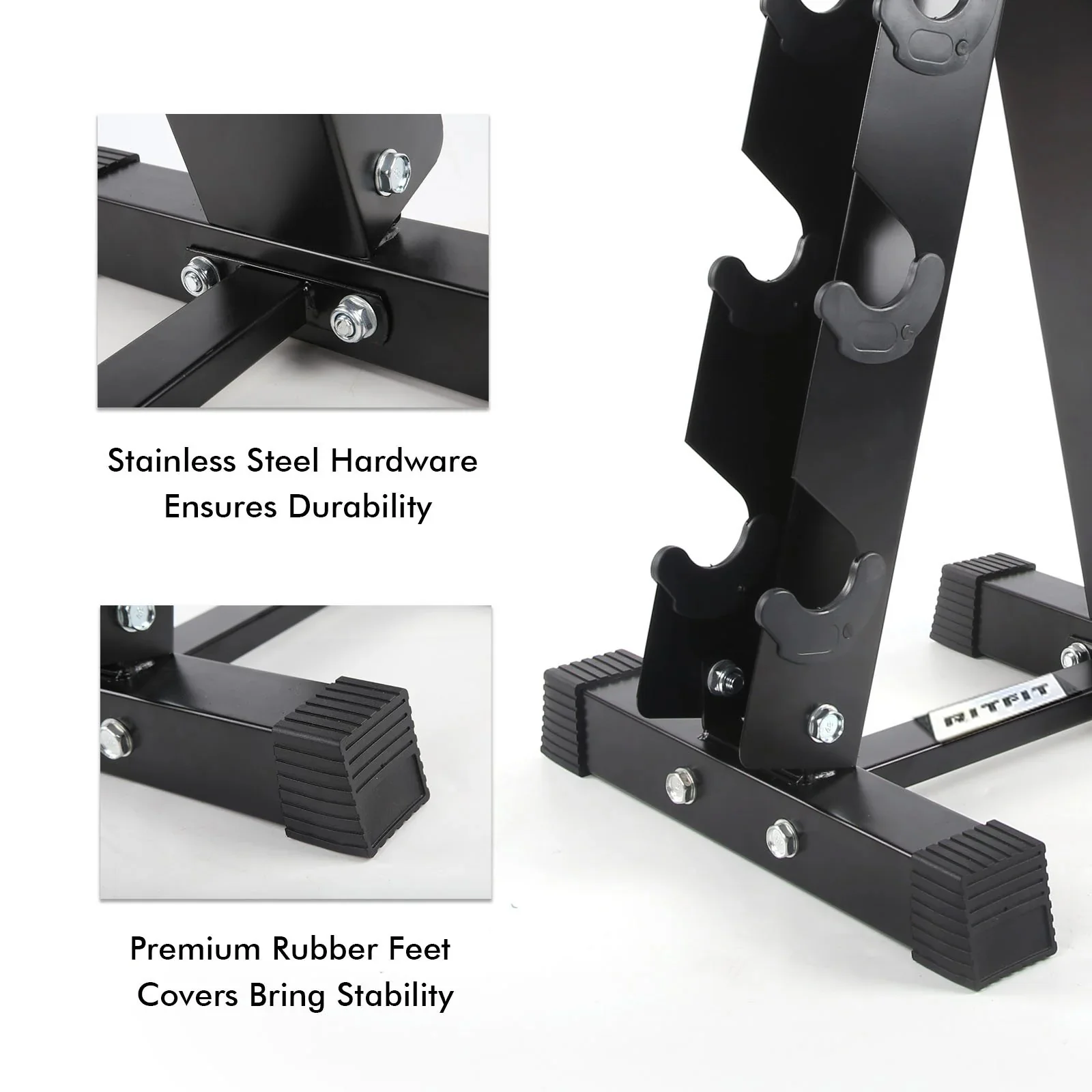 RitFit A-Frame Dumbbell Storage Rack Stand 3/5/6 Pairs - Image 3