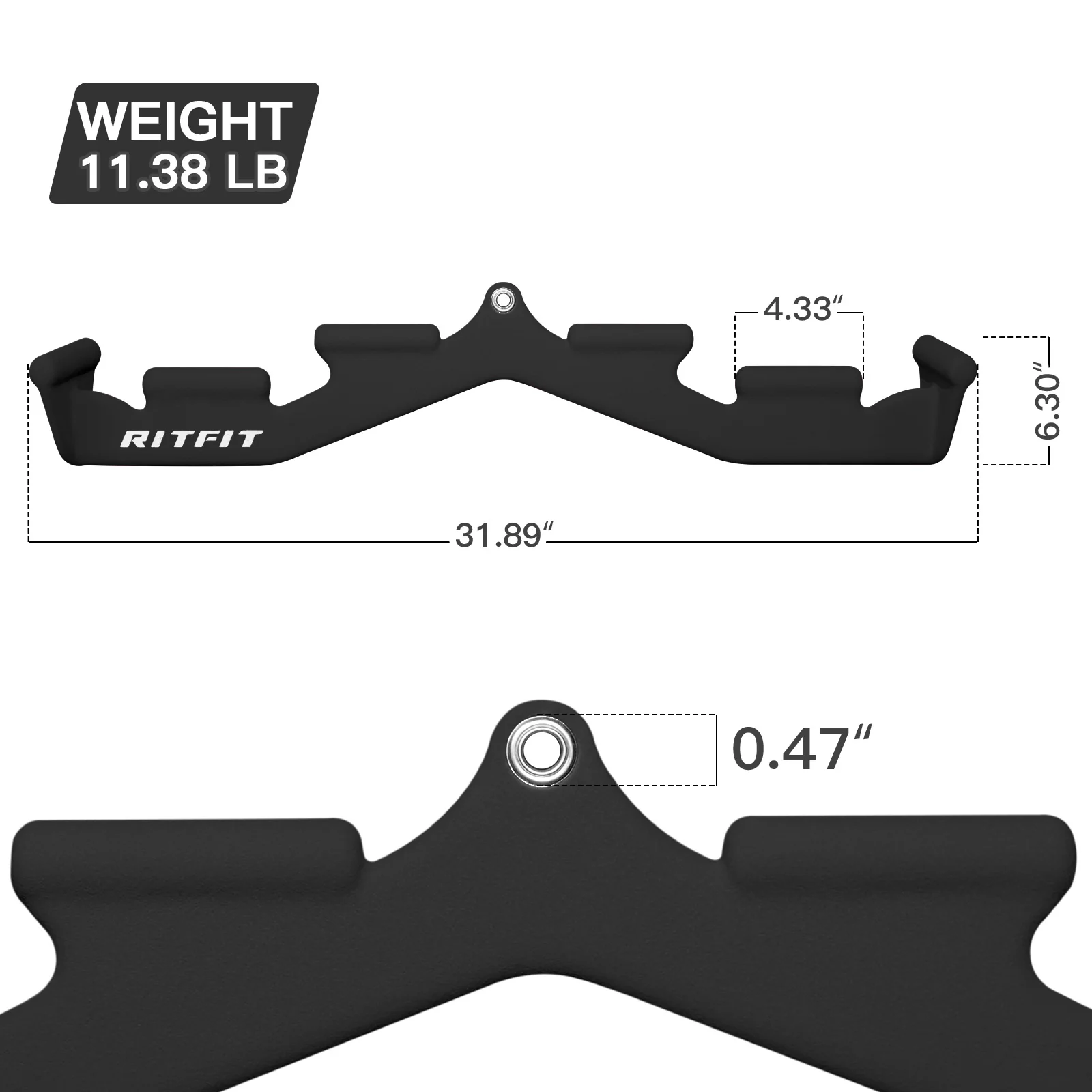 RitFit All-in-one Multi-Grip LAT Pull Down Bar - Image 5