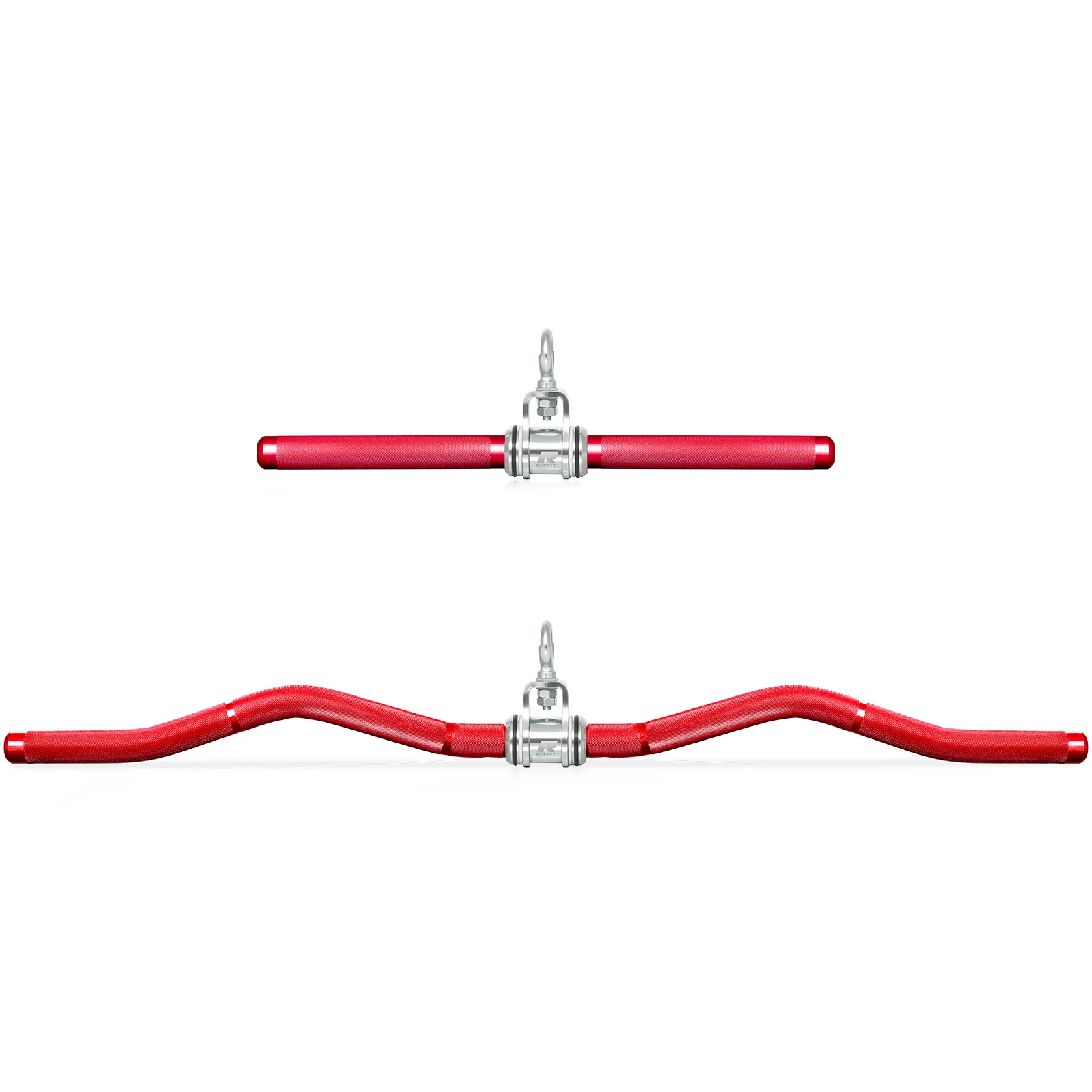 RitFit Aluminum Alloy Handle Set Long W-Shaped and Short Straight Bar for Cable Machine - Image 3