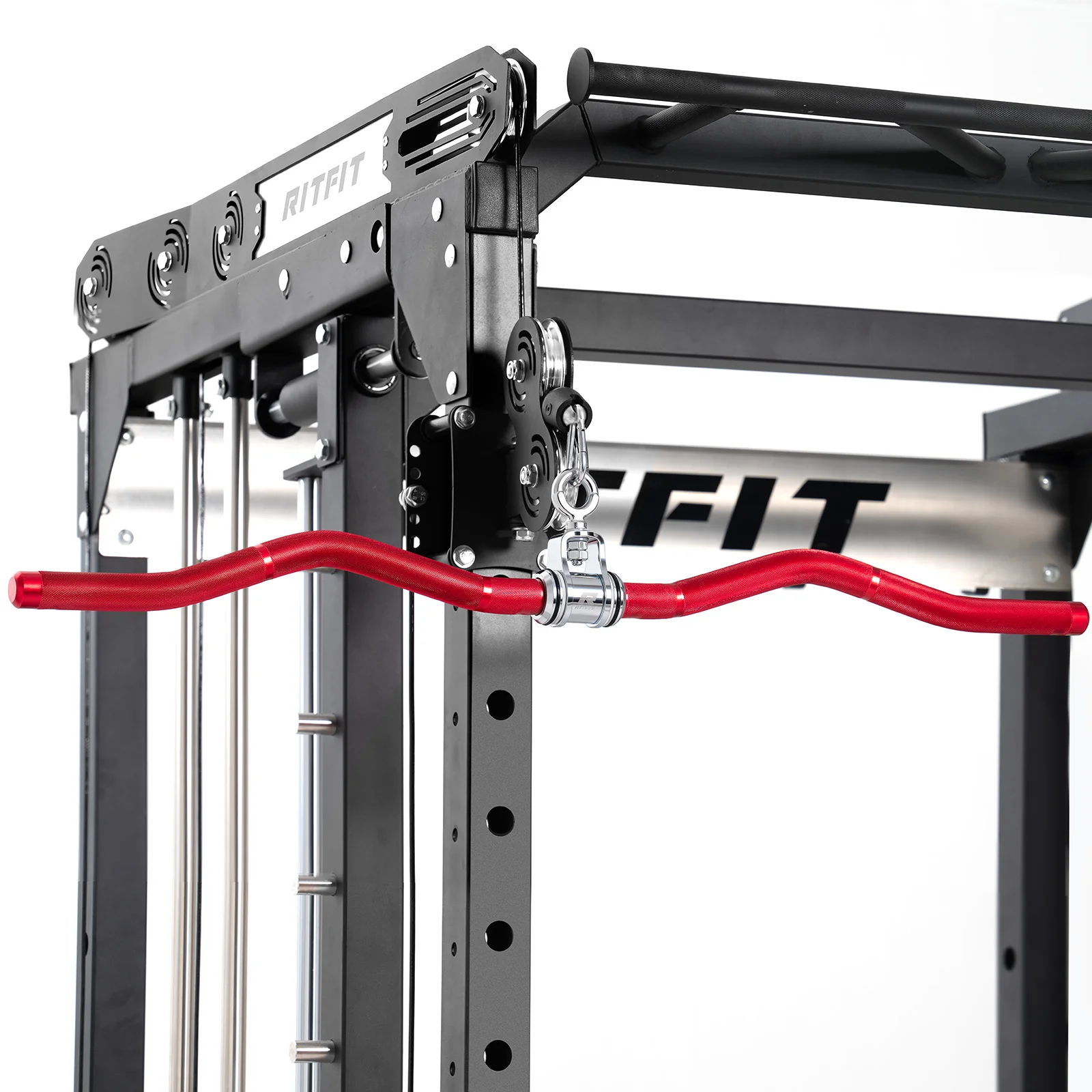 RitFit Aluminum Alloy Handle Set Long W-Shaped and Short Straight Bar for Cable Machine - Image 9