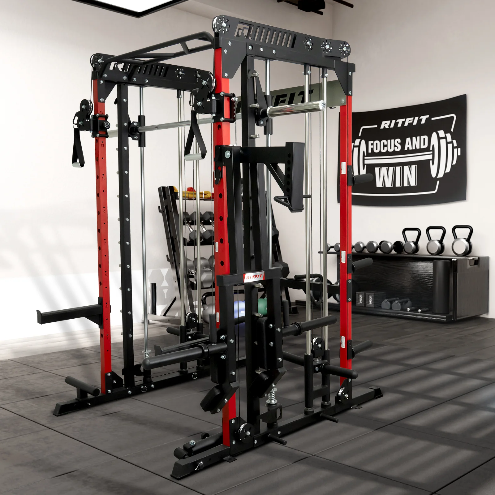 RitFit AT02A Hack Squat Rack Attachment for 2"X2", 2"X3", 3"X3" Rack - Image 8