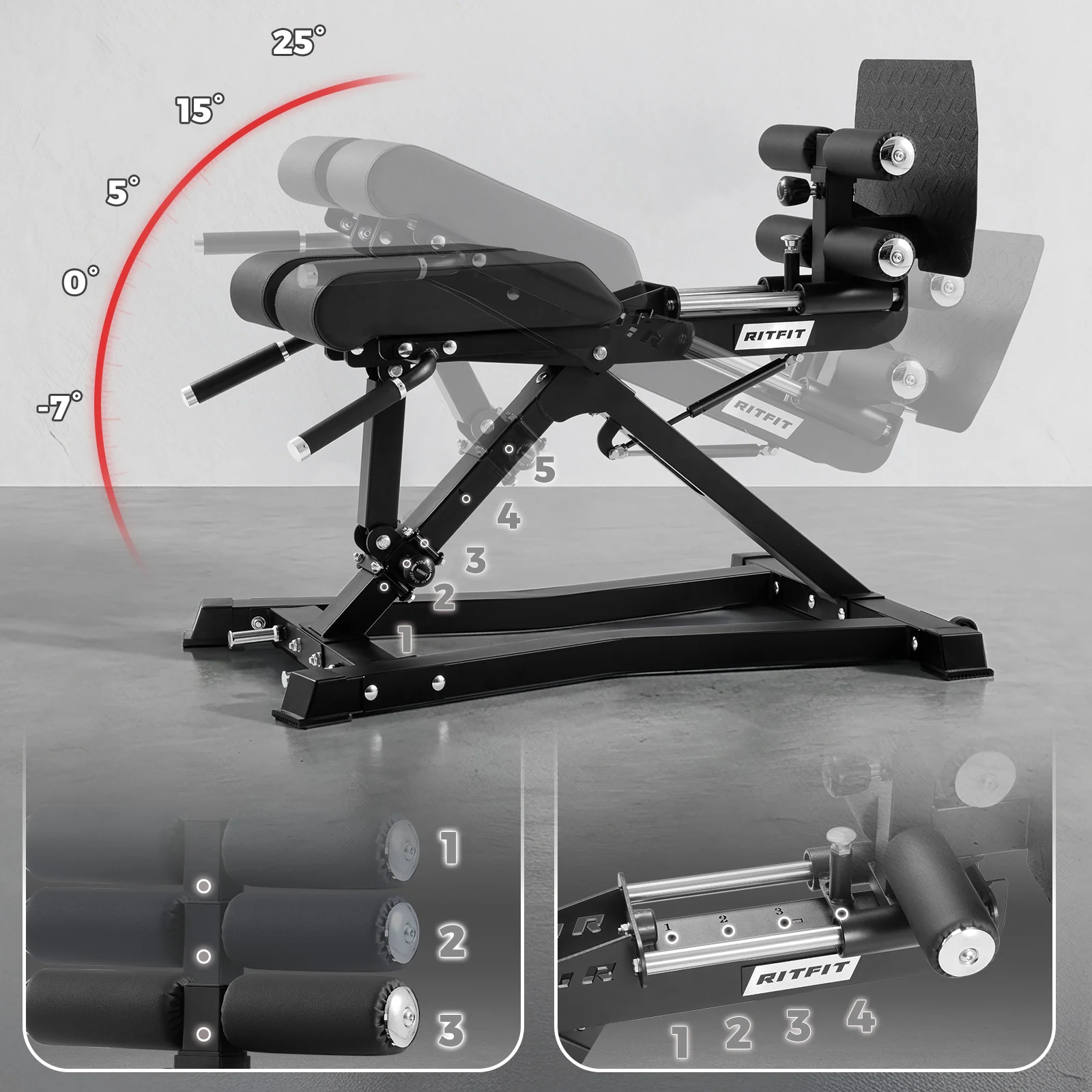 RitFit BE01 Adjustable Back Extension Machine for Home and Gym - Image 3
