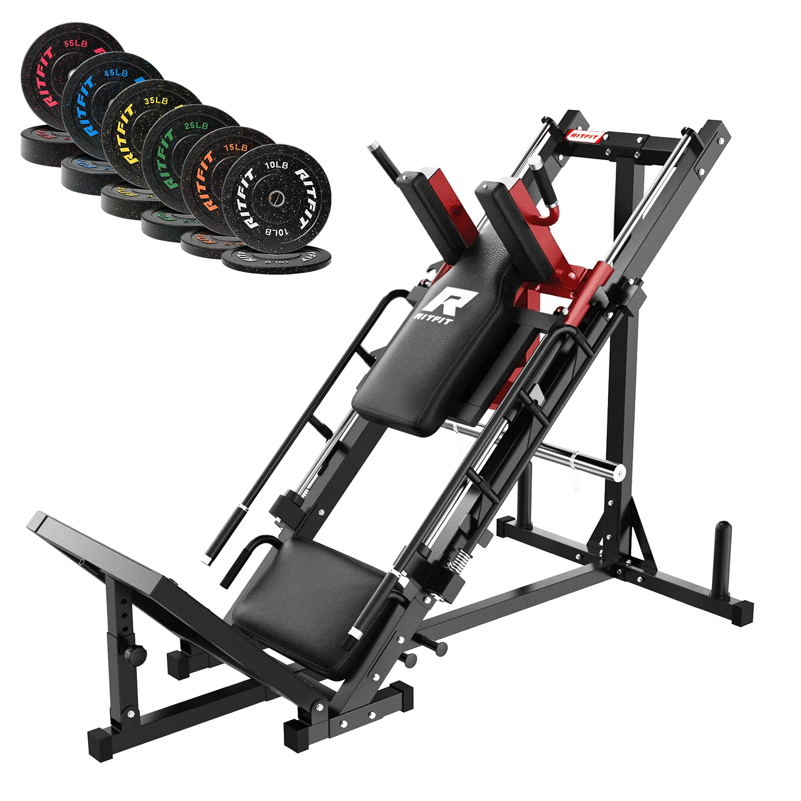 RitFit BLP01 Full Leg Workout Package 3-In-1 Leg Press, Hack Squat, and Calf Raise Set - Image 13