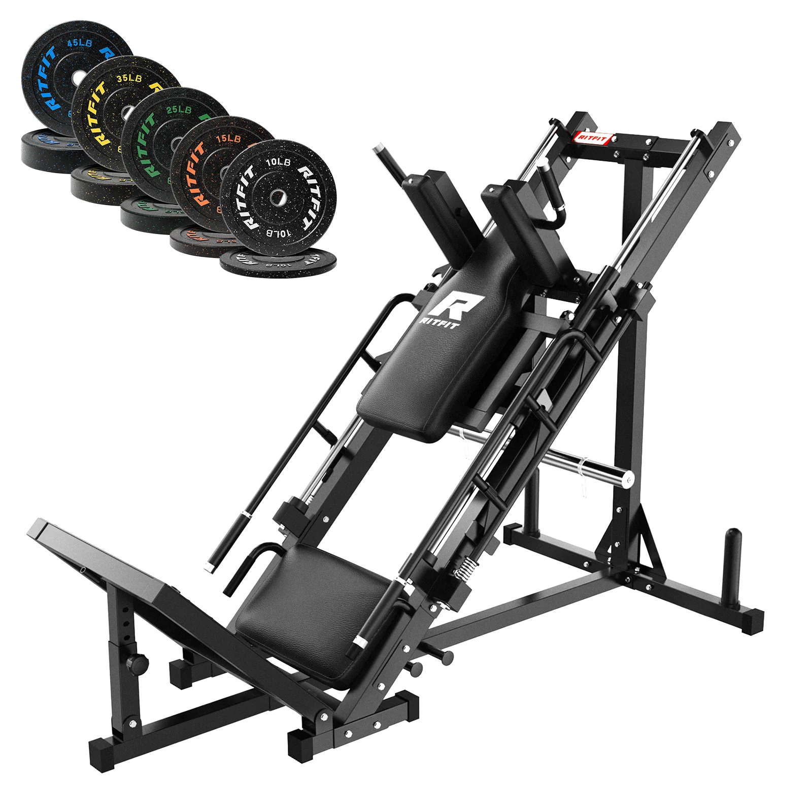 RitFit BLP01 Full Leg Workout Package 3-In-1 Leg Press, Hack Squat, and Calf Raise Set - Image 9