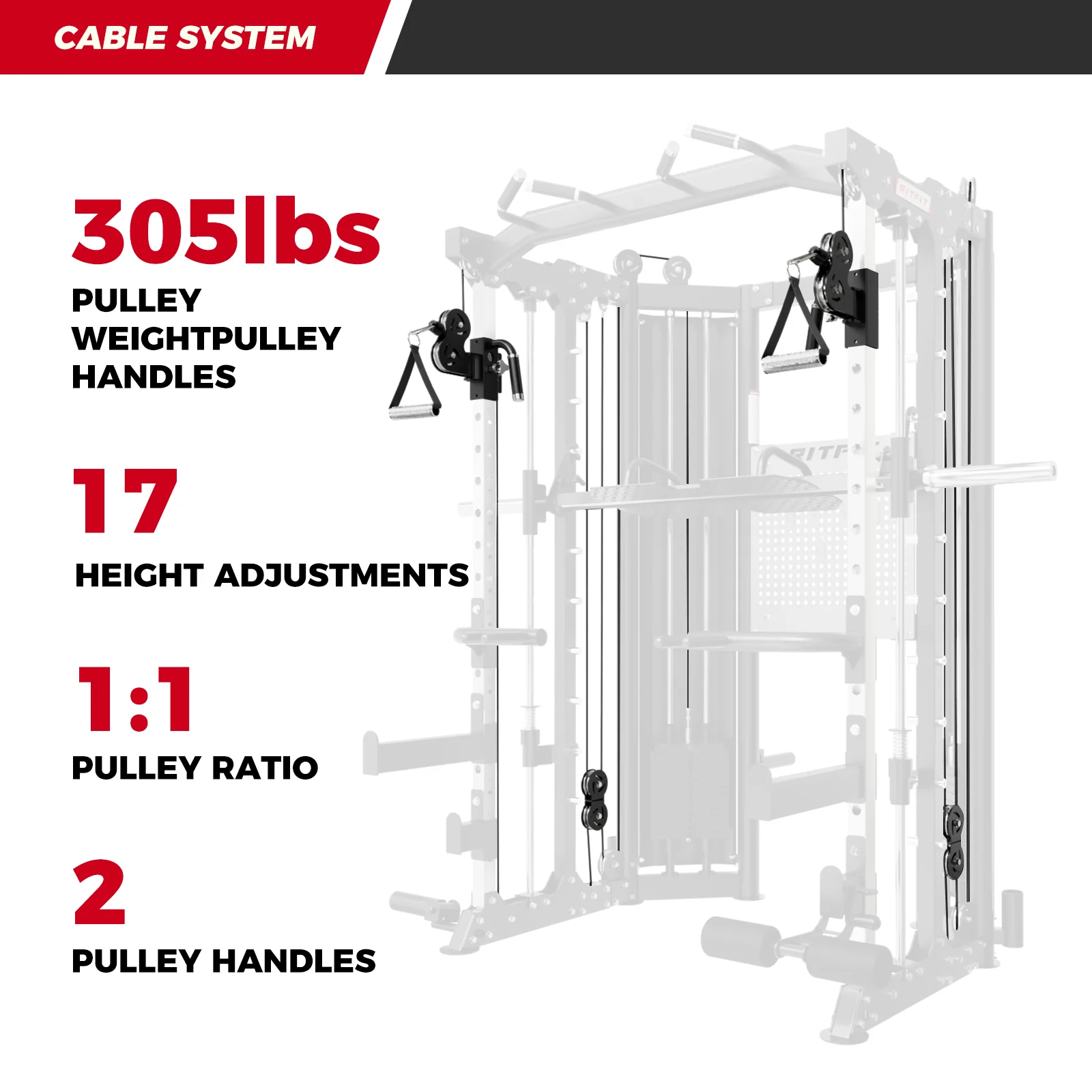 RitFit BPC06 All-In-One Smith Machine Home Gym Package - Image 8