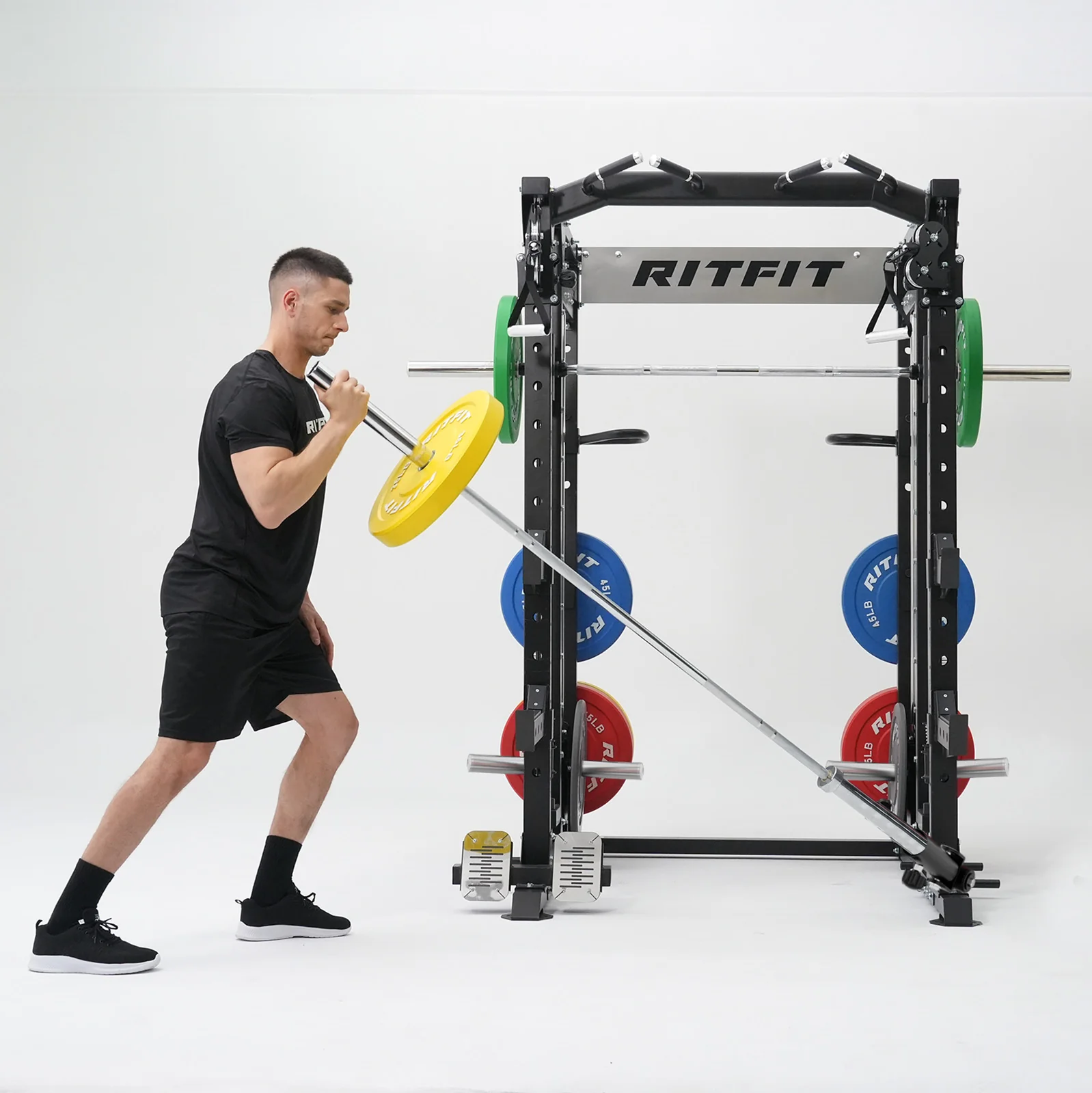 RitFit BUFFALO Smith Machine Home Gym Package with Lat Pull Down and Cable Crossover - Image 17