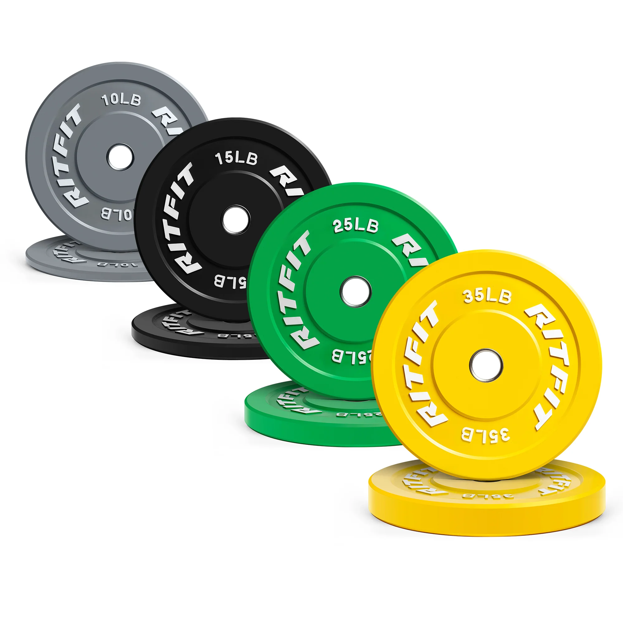RitFit Color Olympic Bumper Weight Plates - 2-Inch - Image 13