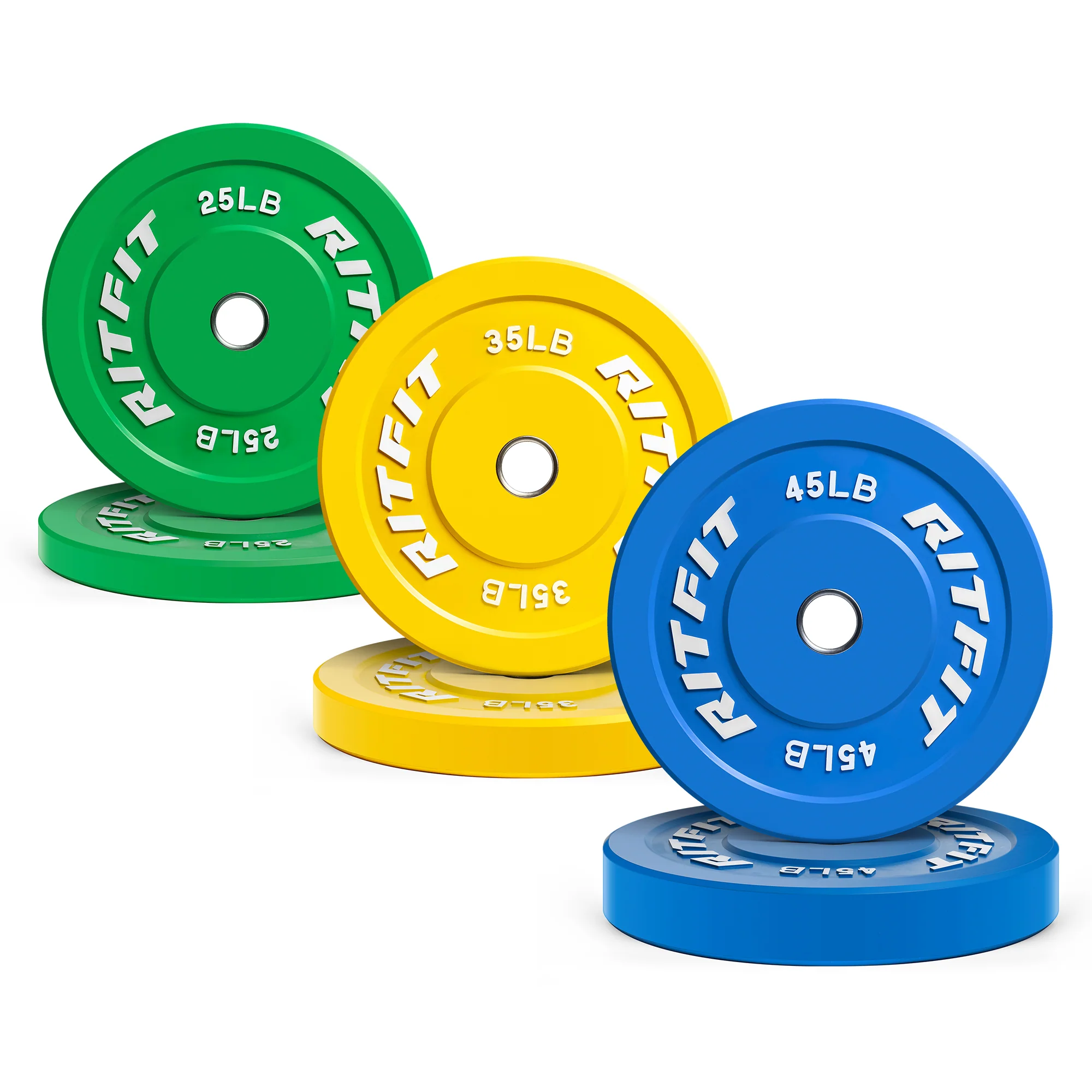 RitFit Color Olympic Bumper Weight Plates - 2-Inch - Image 14