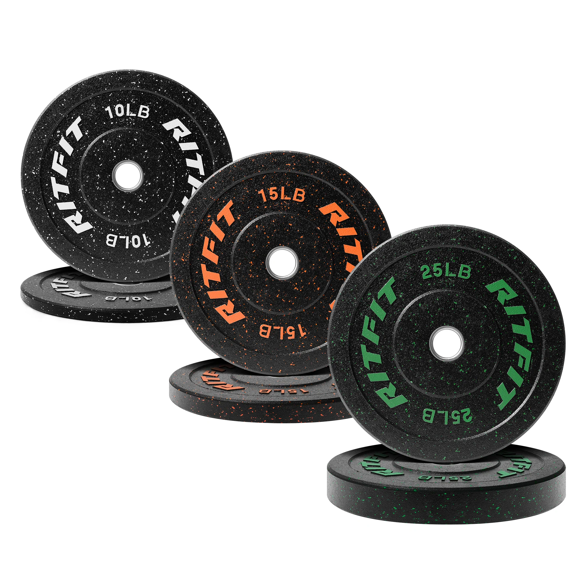 RitFit Fleck Olympic Bumper Weight Plates - 2-Inch - Image 19
