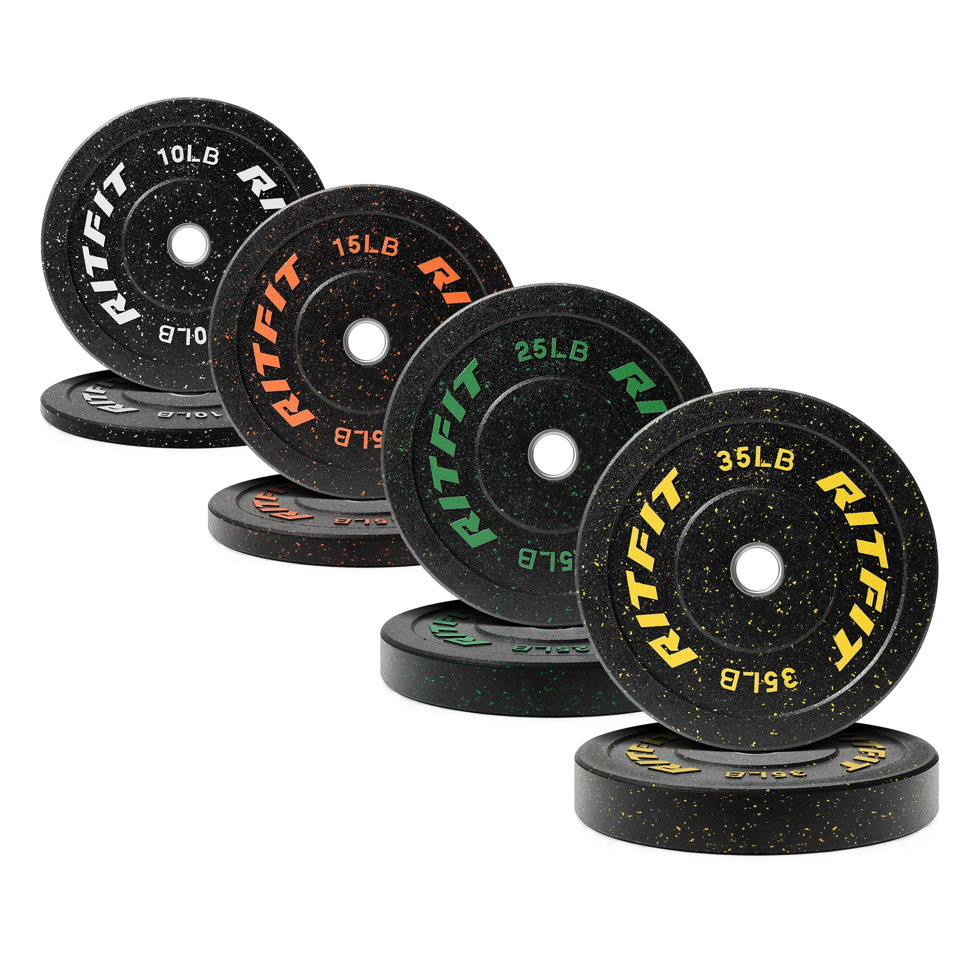 RitFit Fleck Olympic Bumper Weight Plates - 2-Inch - Image 20