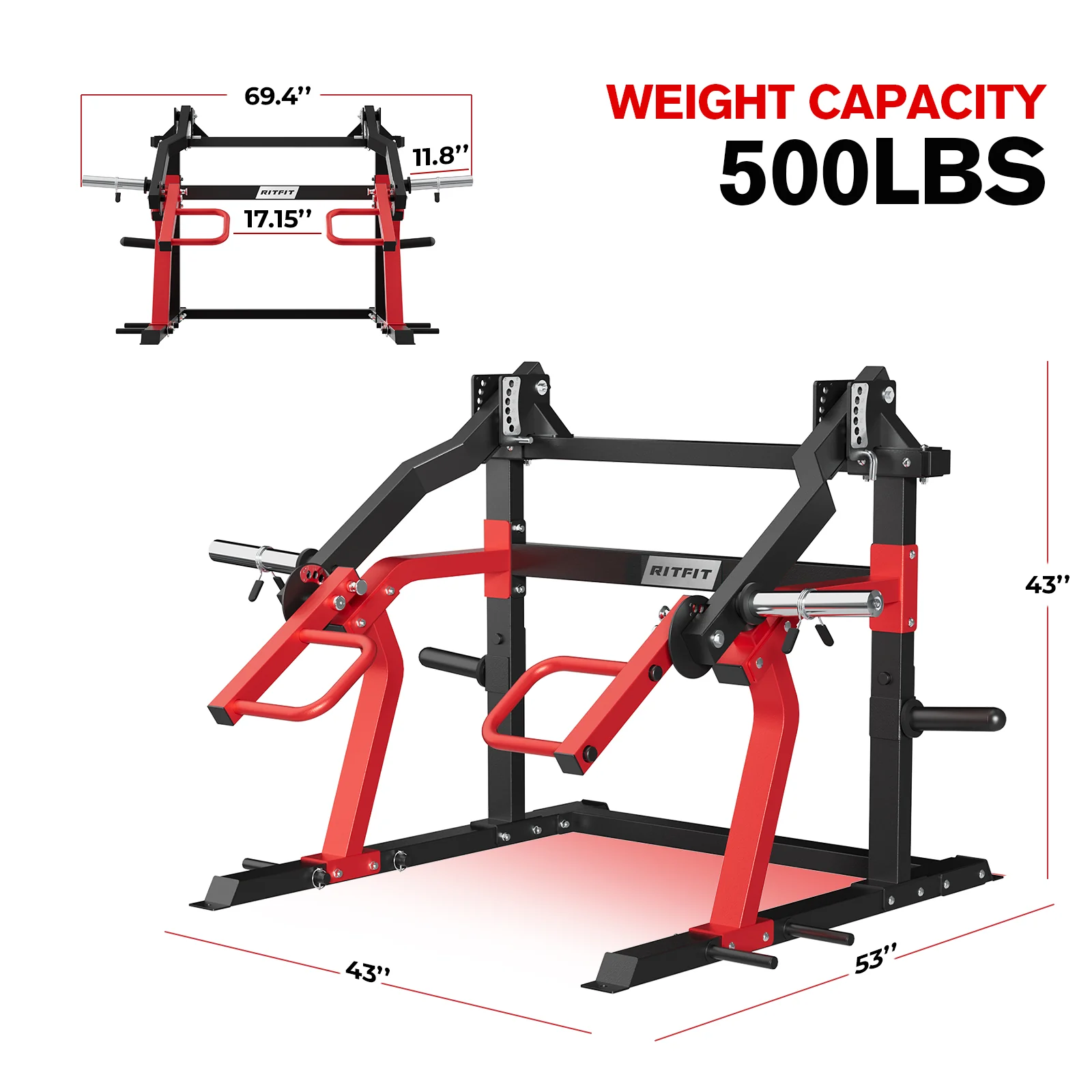 RitFit Gorilla 2-in-1 Chest and Shoulder Press Machine - Image 3