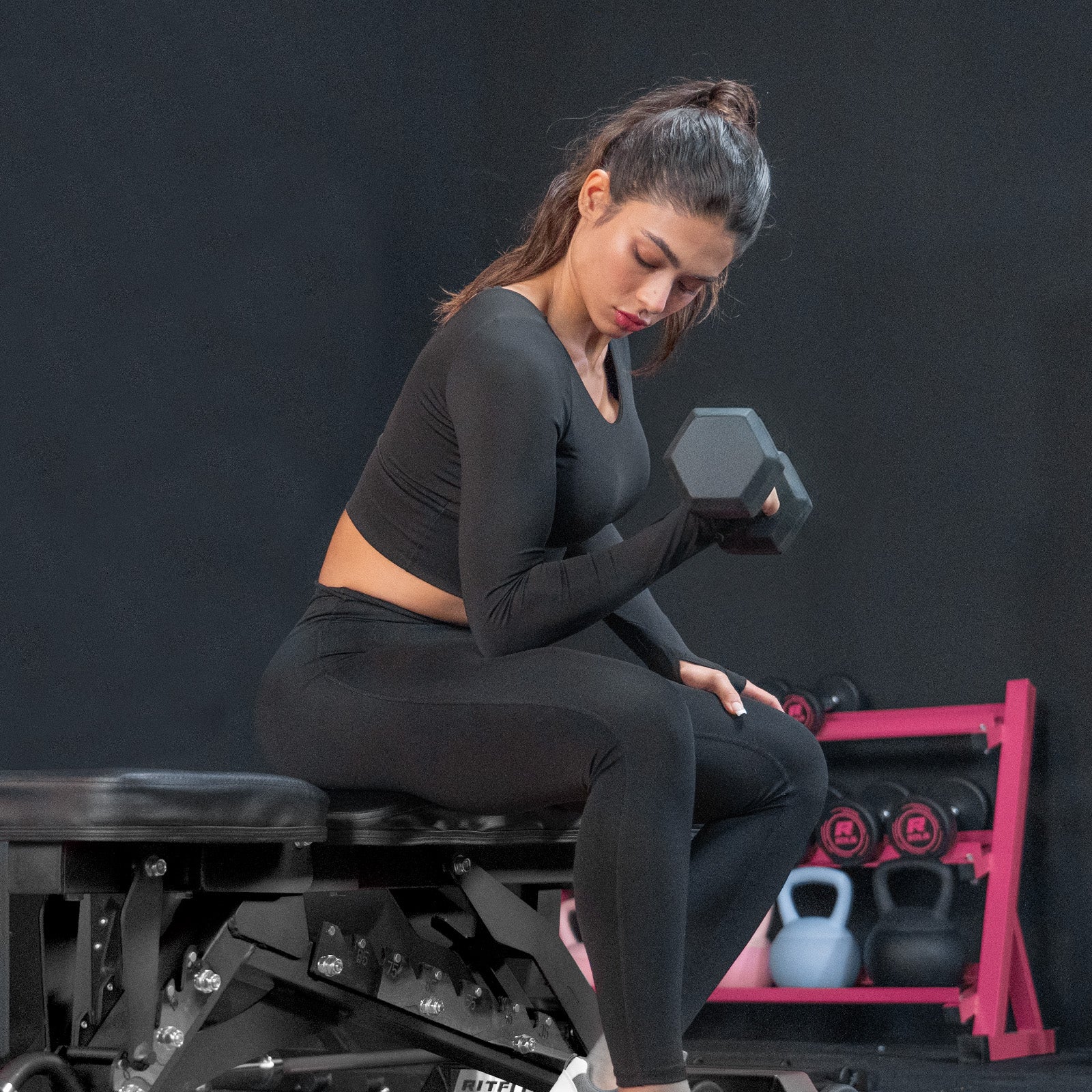 RitFit Rubber Hex Dumbbells Pairs and Sets - Image 3