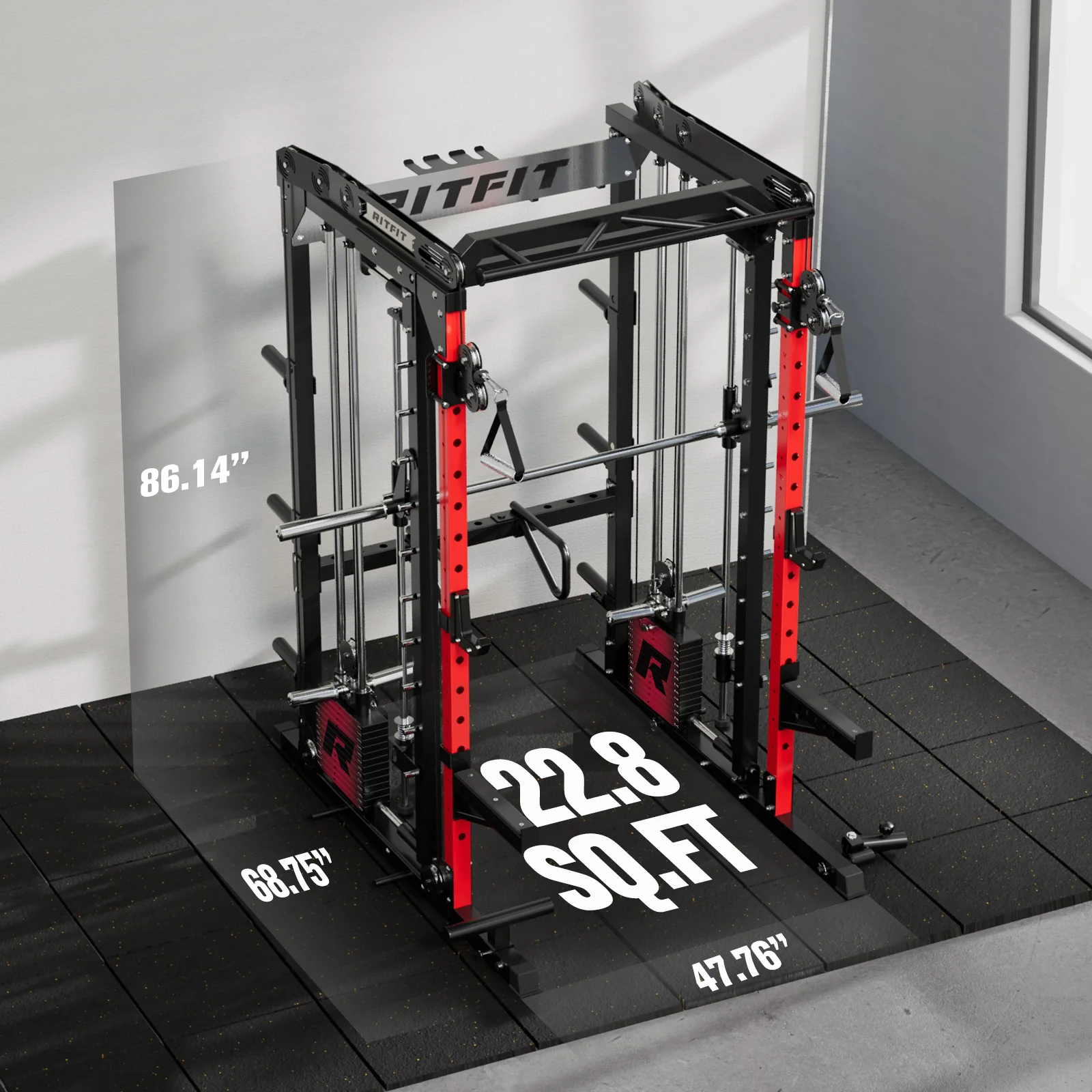 RitFit M2 Multi-Functional Modular Home Gym Smith Machine Tailored to All Fitness Levels - Image 3