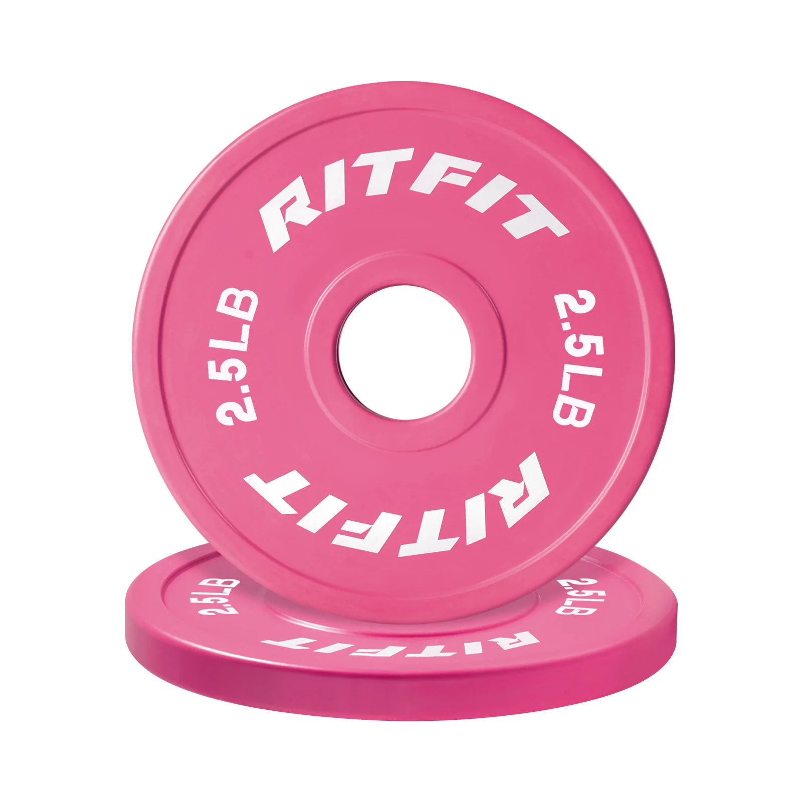 RitFit Mini Rubber Pink Weight Plates Standard Set - Image 6
