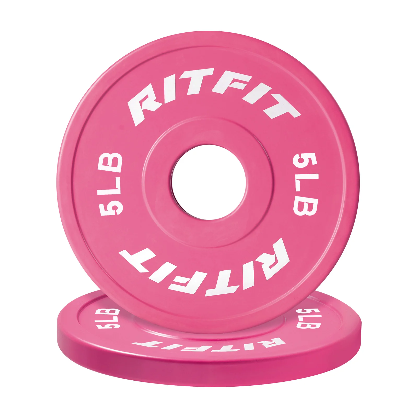 RitFit Mini Rubber Pink Weight Plates Standard Set - Image 7