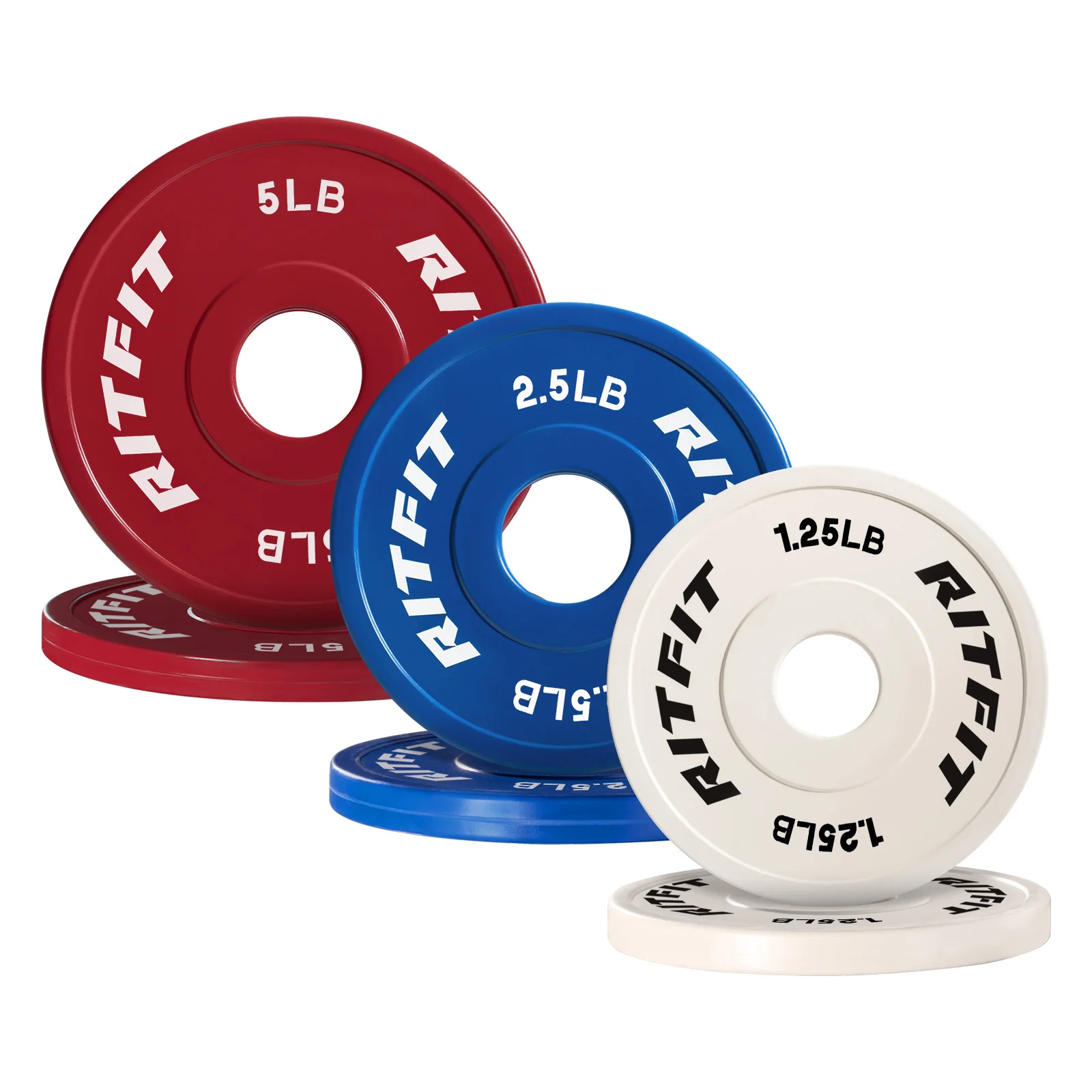 RitFit Mini Rubber Weight Plates Standard Set - Image 9
