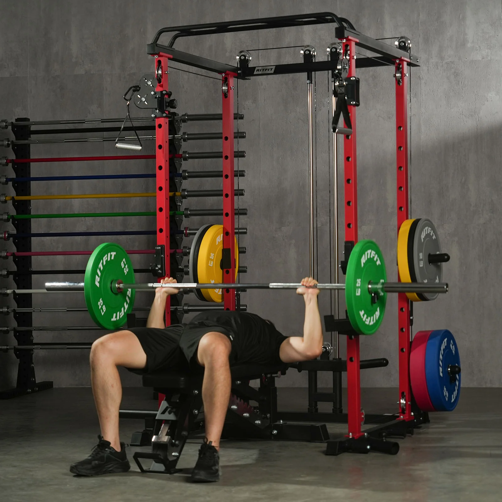 RitFit P3 Power Cage 1200lbs Home Gym Package - Image 13