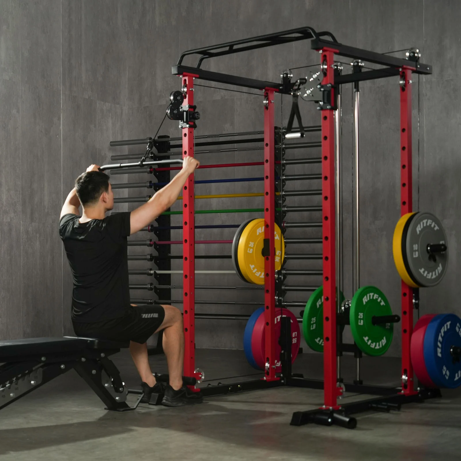 RitFit P3 Power Cage 1200lbs Home Gym Package - Image 14