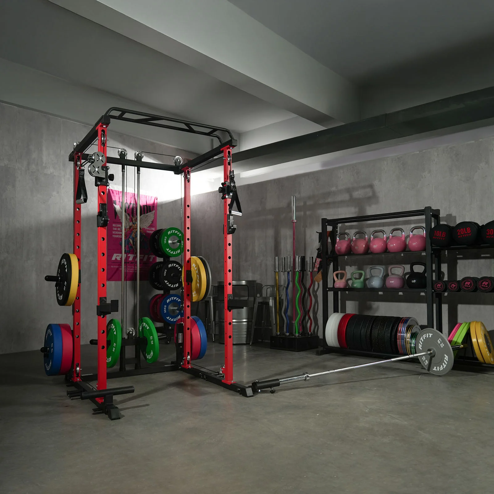 RitFit P3 Power Cage 1200lbs Home Gym Package - Image 15