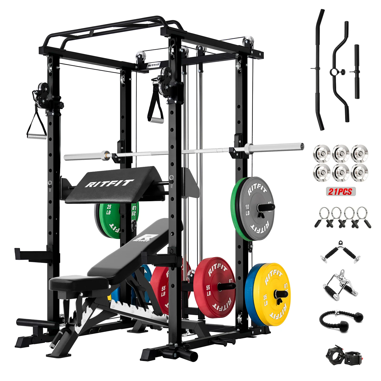 RitFit P3 Power Cage 1200lbs Home Gym Package - Image 20
