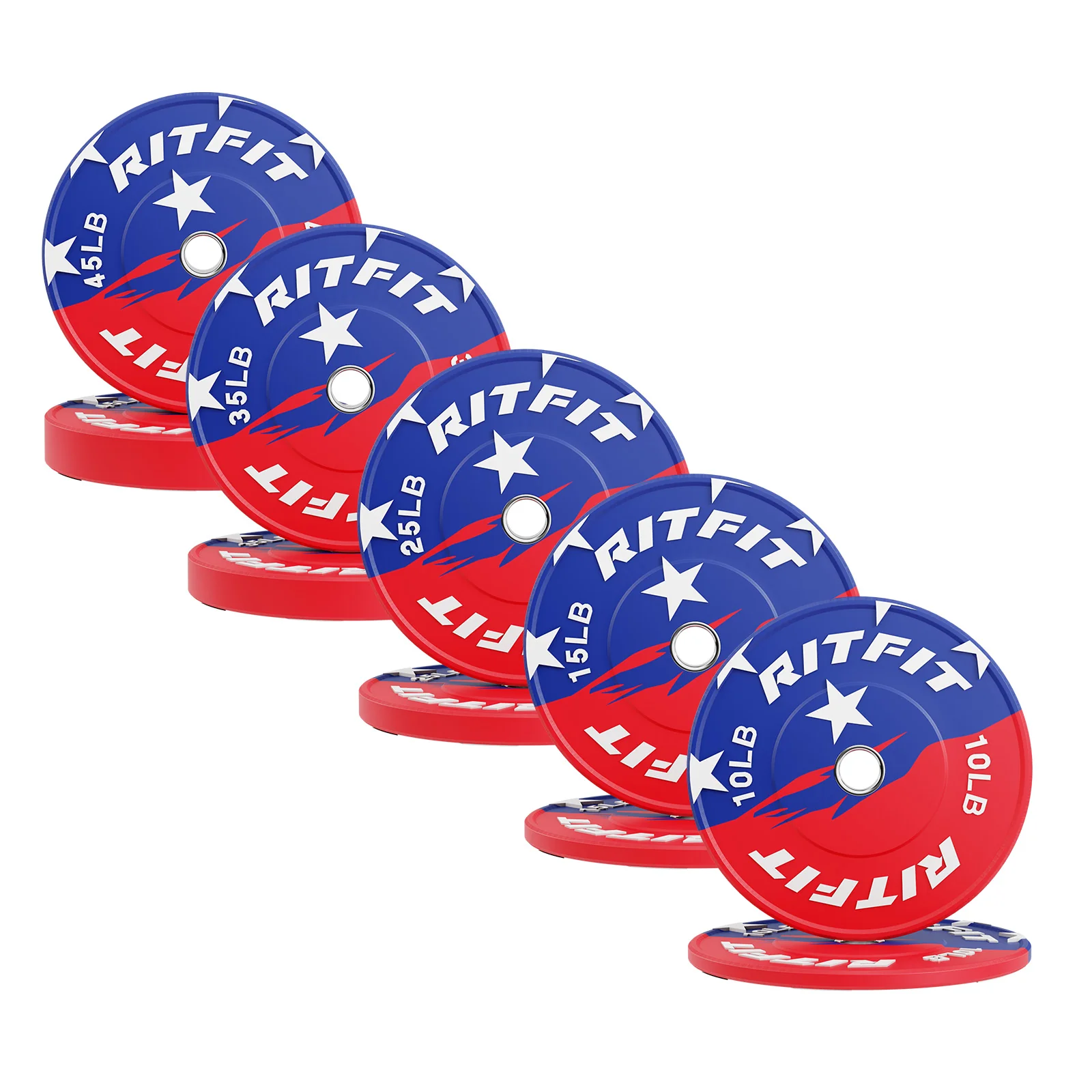 RitFit Patriotic Color Bumper Plates - 2 Inch - Image 12