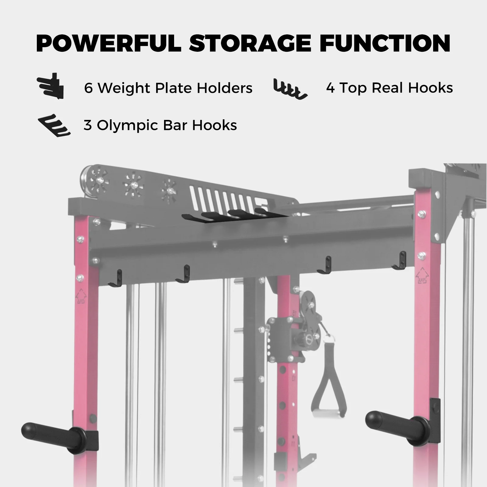 RitFit Pink M1 PRO Multi-Functional Smith Machine Home Gym Package - Image 7