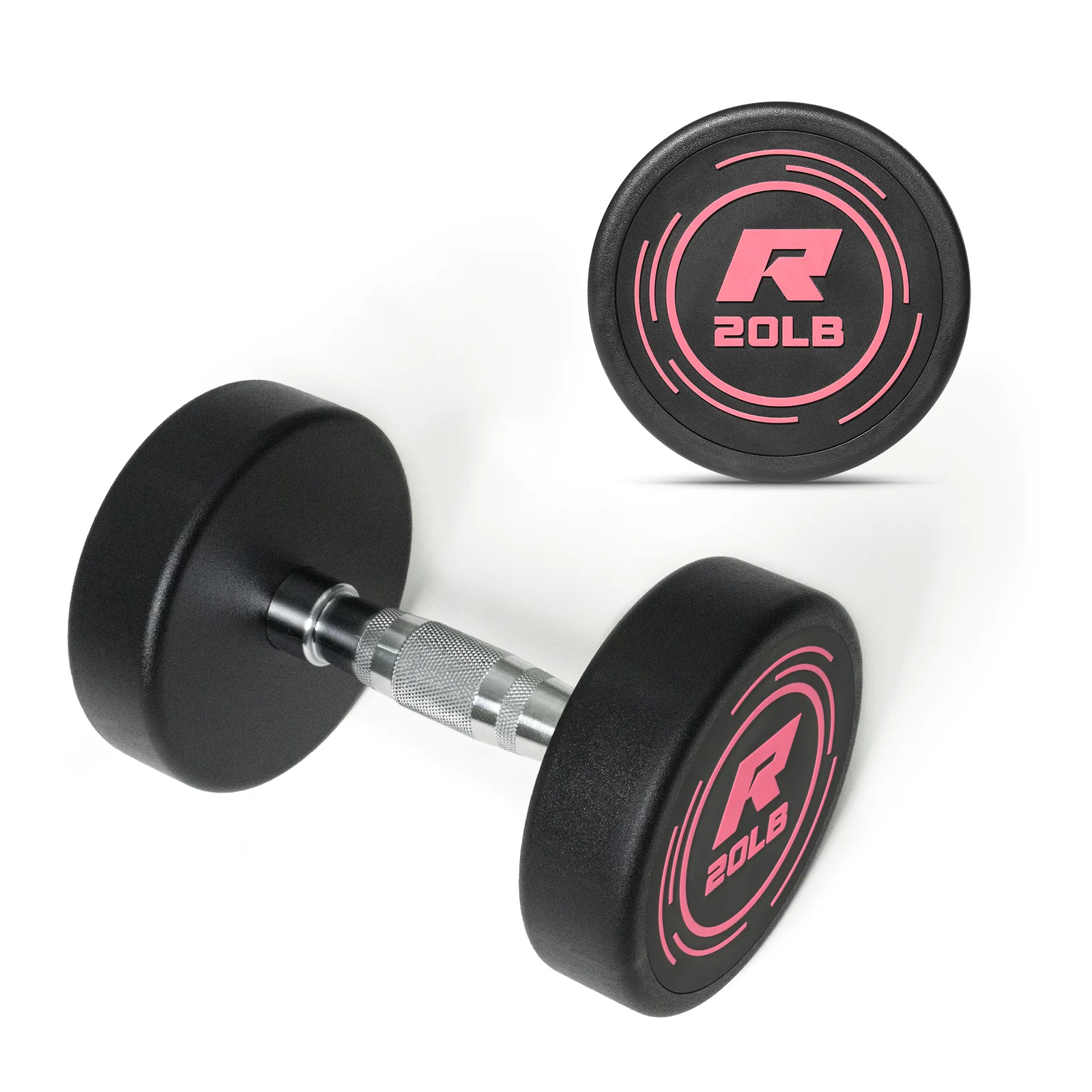 RitFit Pink PVC-Coated Round Dumbbells in Pairs - Image 15