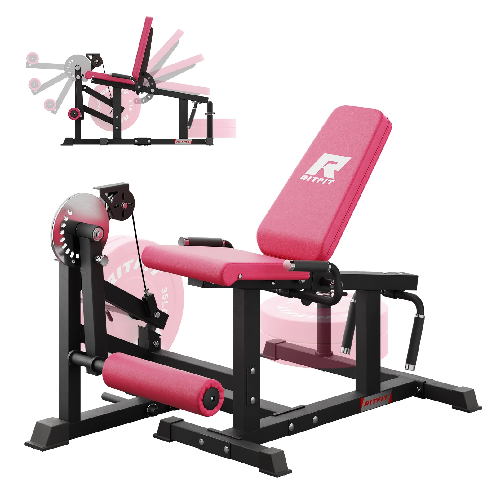 RitFit PLC01 Leg Extension Curl Machine - Image 7