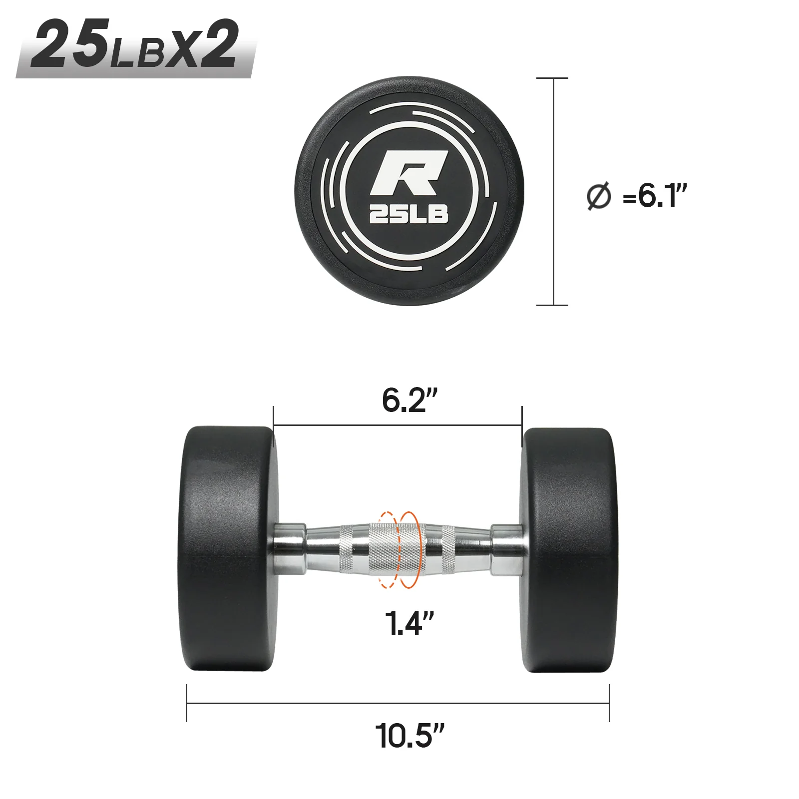 RitFit PVC-Coated Round Dumbbells Set with Rack - Image 21