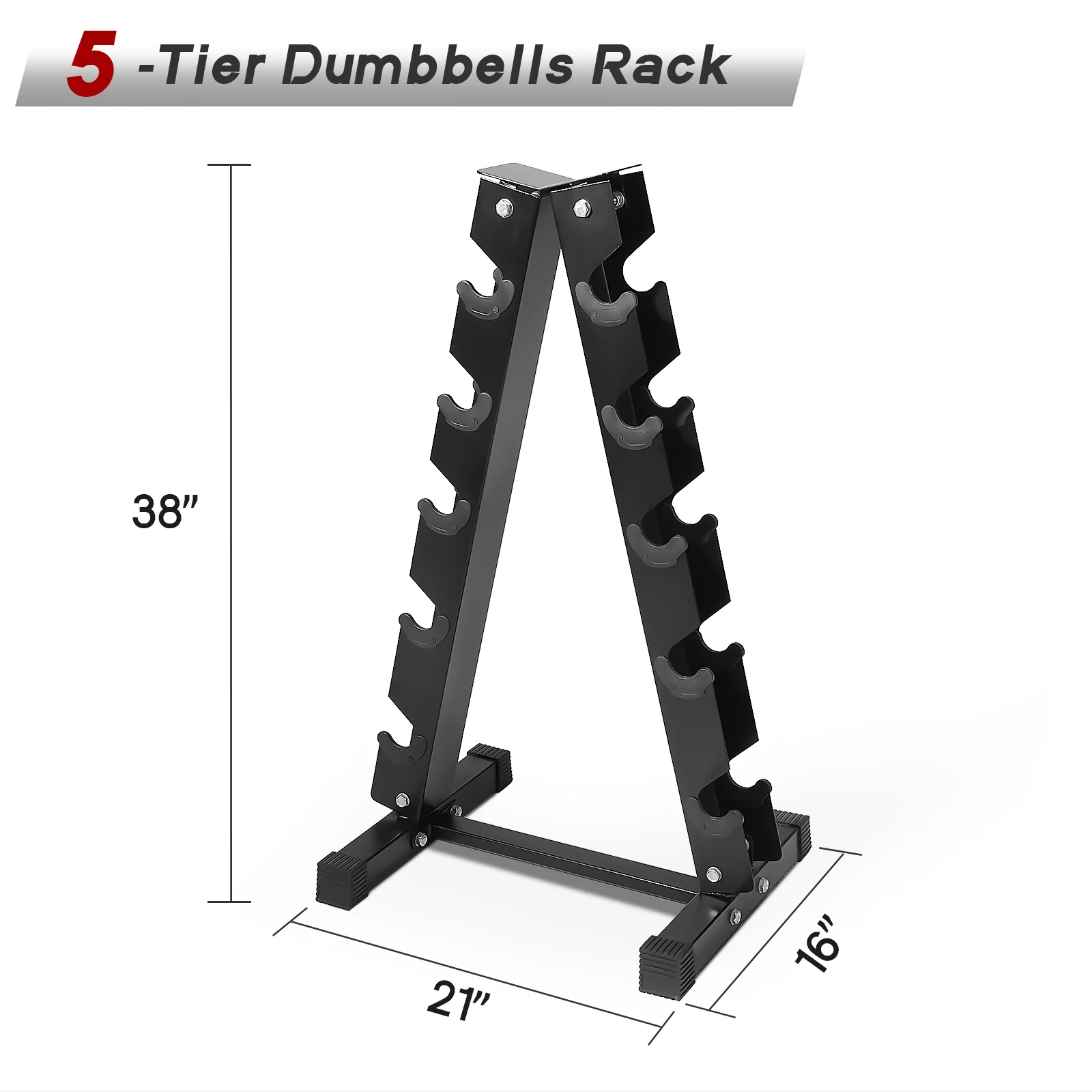 RitFit PVC-Coated Round Dumbbells Set with Rack - Image 8